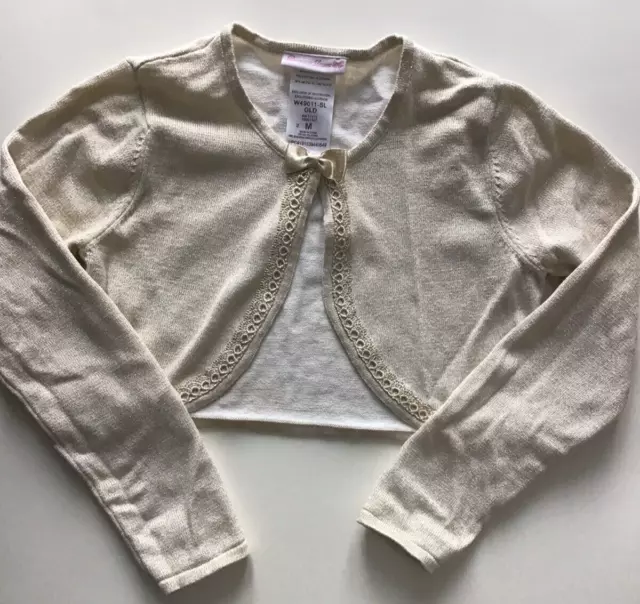 Girls Bonnie Jean Size Medium Sweater Cardigan Special Occasion Layering Piece