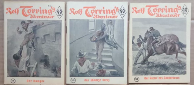 ROLF TORRING's Abenteuer   Nr. 142,145,146  (Zust. 0-1/1+)   -Nachkrieg-