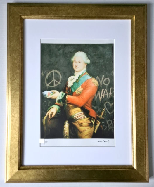 Banksy Original M Arts Edition Lithographie Signée Numérotée /150 + CADRE INCLUS