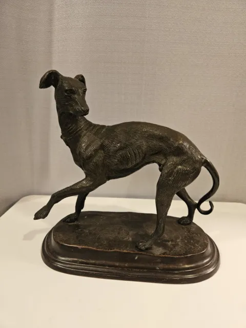 MCM Bronze Greyhound Whippet Sculpture