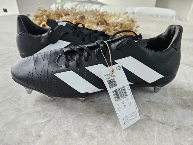 ADIDAS KAKARI RUGBY Boots SG Uk Size 14 Mens Brand New Black