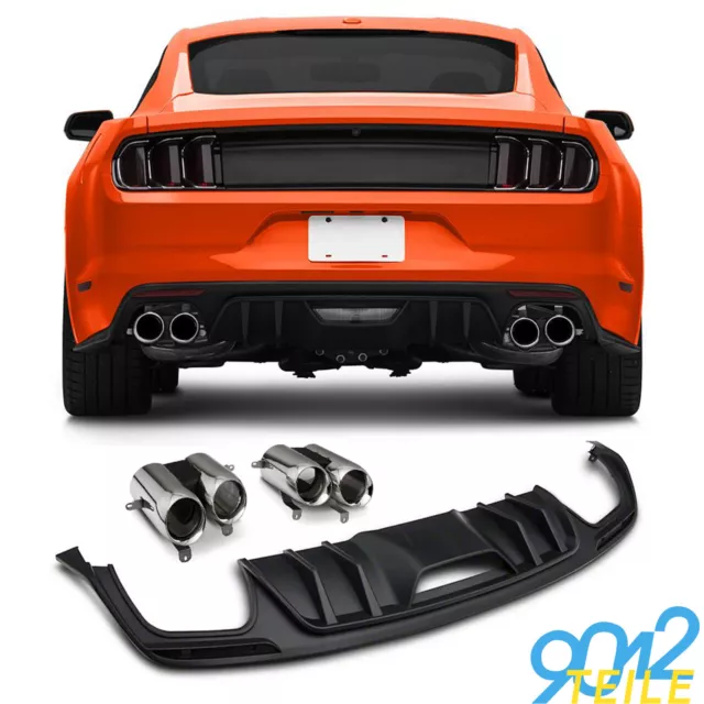 für Mustang 15-17 GT EcoBoost Primium GT350 Heckdiffusor Auspuff