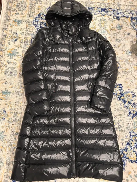 Moncler Moka Long Hooded Down Puffer Jacket 100% Authentic Size 1 Retail $1700