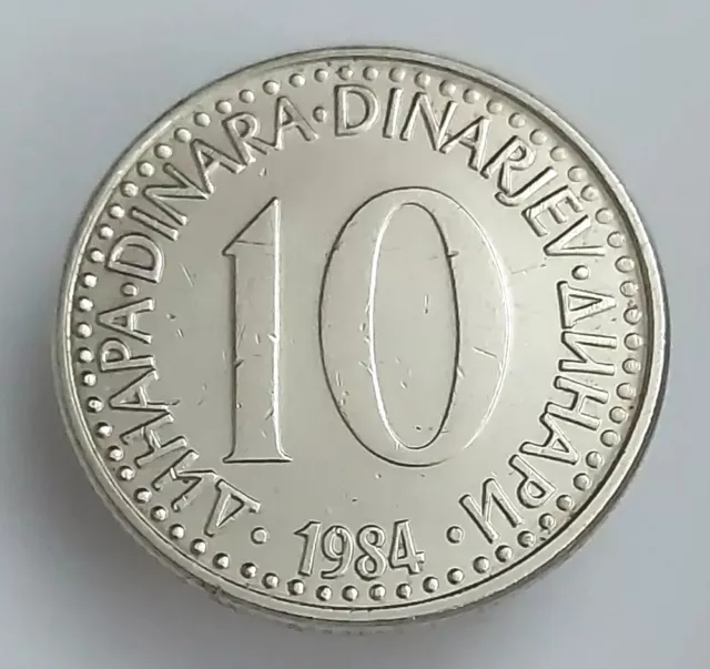 YUGOSLAVIA 1984 10 Dinara Coin