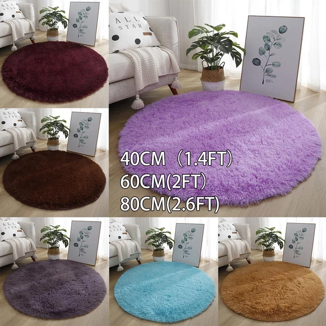 Alfombra de sala de estar cabello largo peludo tinte mezclado decoración duradera