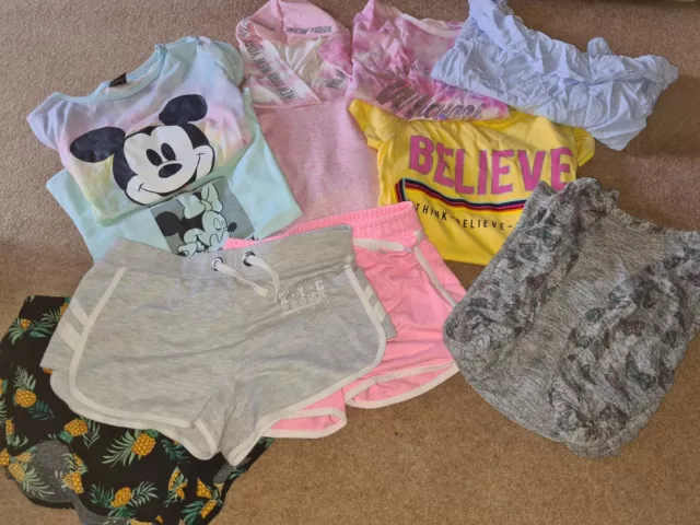 Girls Clothes Bundle – T-Shirts Shorts Hoodie Tops 10-12 Years – Great Condition