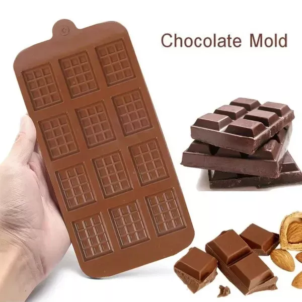 Mini molde de barra de bloque de chocolate de silicona Molde Bandeja ENV GRATIS