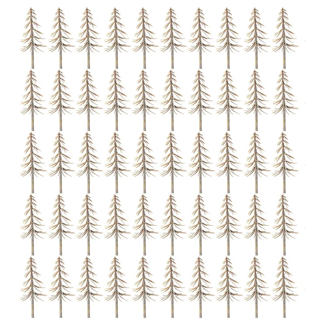 24 Arbres Miniatures Pour Maquettes - 3 Tailles (7,5 à 9,5 Cm), Plastique, Décoration Paysage DIY