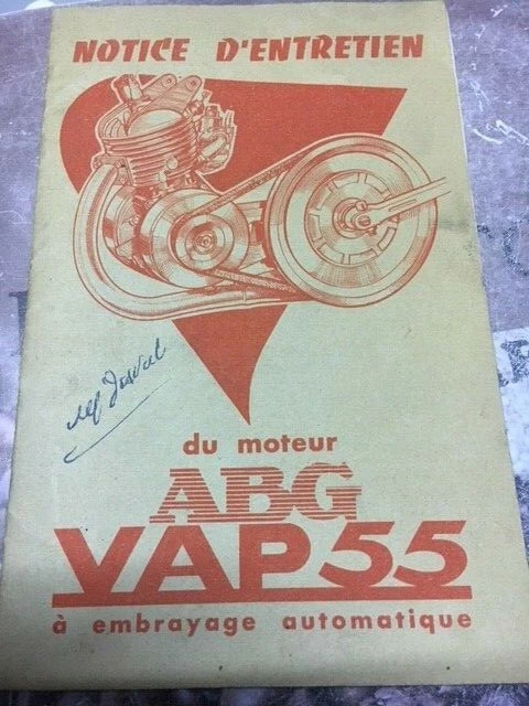 Notice Manuel Moteur ABG VAP 55 Notice D'entretien Moteur ABG VAP 55 Avec  Embrayage Automatique