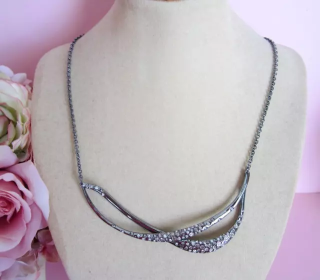 Alexis Bittar Miss Havisham Crystal Encrusted Twined Necklace New