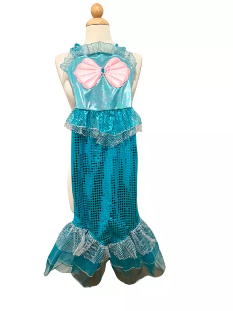 Girls Mermaid costume dress-up Size M 5-6 blue and pink dress