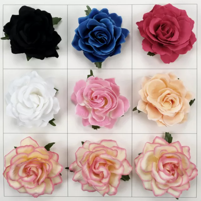 5/100pc Artificial Silk Flower Head Fake Rose Bulk For DIY Hairpin Corsage Decor
