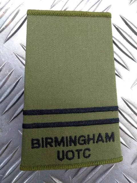 Birmingham University Officers' Training Corps UOTC Rank Slide Epaulette - NEW