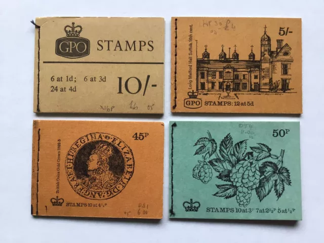 4 Stamp Booklets Of Great Britain. All Complete. 1967/74.