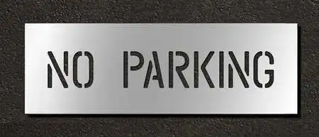 RAE STL-116-70432 Pavement Stencil,No Parking,4 in