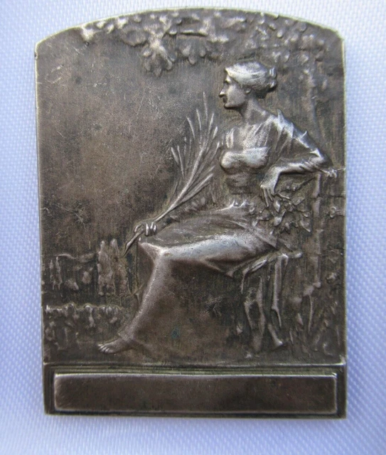 Médaille Art Déco 50mm - Femme Au Marteau - Baudichon - Levallois - Bronze