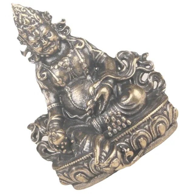Brass Huang Caishen Feng Shui Sculptures Thai Sitting Buddha Statue 2