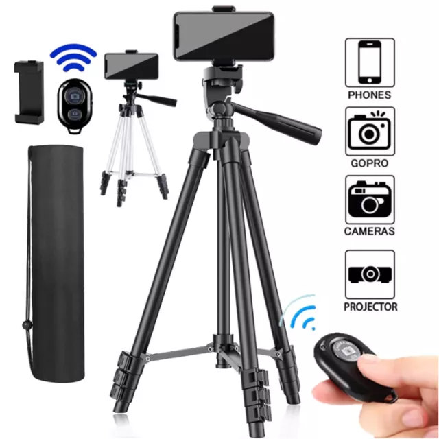 Stretchable Camera Tripod Stand Phone Holder For iPhone Samsung Sony+ Bag UK