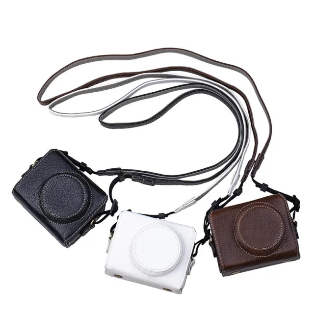 For Sony ZV-1 PU Leather Half Case Protector Bag + Base + Cover Shoulder Strap