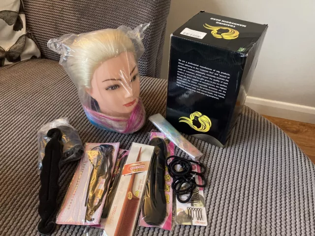 Cabeza de entrenamiento salón peinado práctica peluquería maniquí muñeca trenza