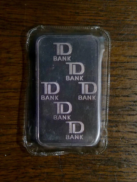 *Rare* Johnson Matthey TD Bank 5 oz .999 Silver Bar in Original Mint Seal