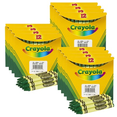 12 Al Scatola Crayola Crayola Bulk Pastelli Verde 12 Scatole Regolare Misura 