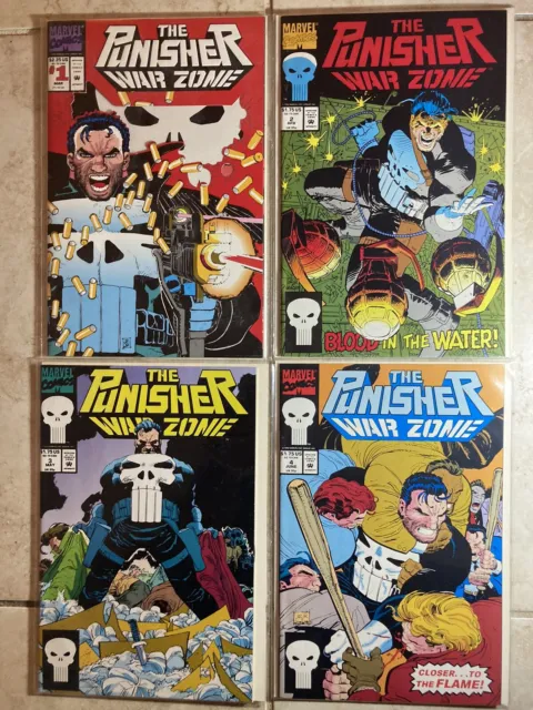 The Punisher War Zone, Lot of 7, issues 1, 2, 3, 4, 5, 6 & 7.  Very High Grade