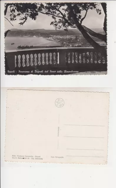 Bagnoli (Napoli): Panorama dal Parco della Rimembranza. Cart. FG b/n anni '50