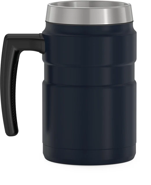 Thermos 16 Oz Vacuum Insulated Desk Mug, Matte Blue 2
