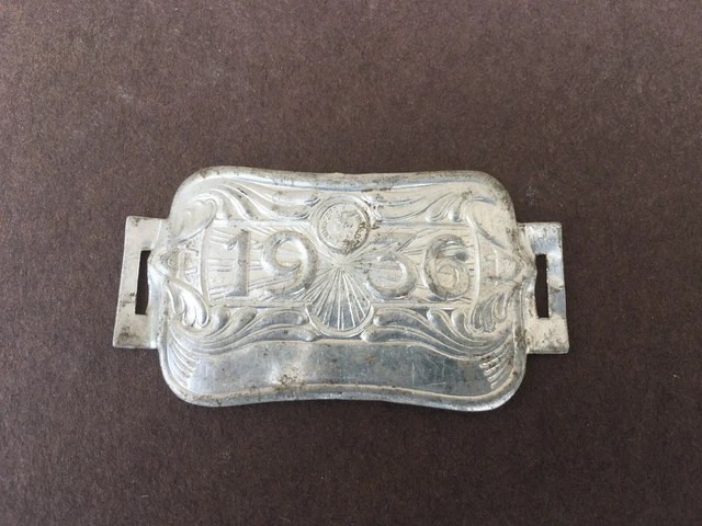 Plaque Fiscale De Vélo Originale - Année 1931 - Fabrication Française