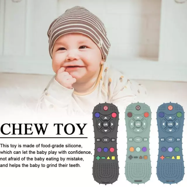 Baby Teething Toy TV Remote Control Shape Chew Toys Toy Soothe Teether D4E1