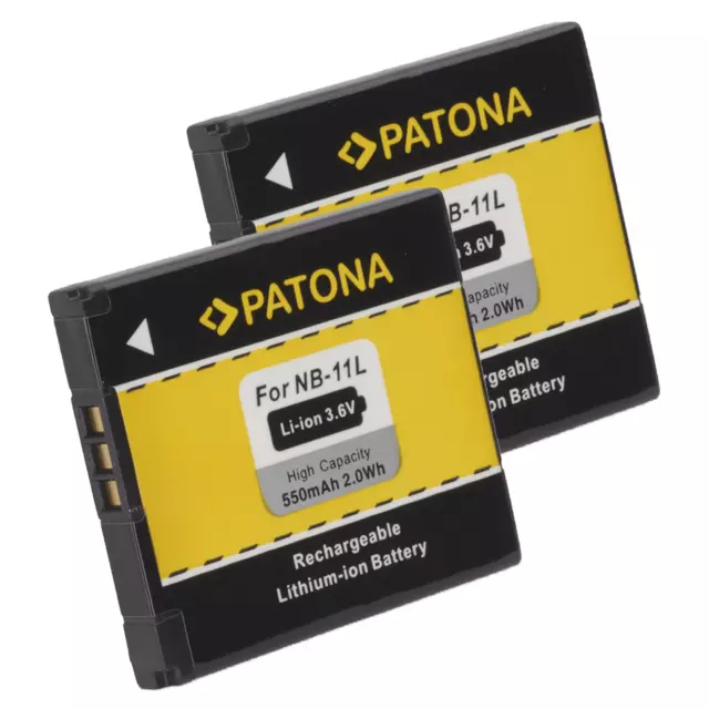 2x Batteria Patona per Canon PowerShot SX410 IS,SX420 IS,SX430 IS