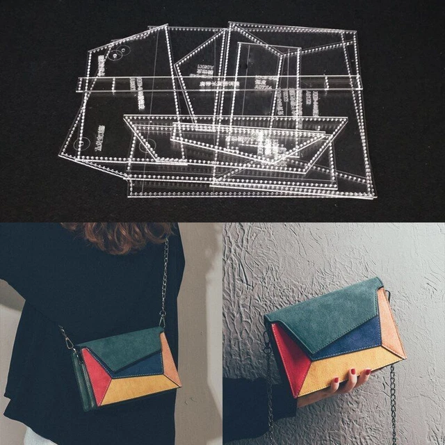 ACRYLIC LEATHER SHOULDER Bag Template DIY Sewing Pattern Leathercraft