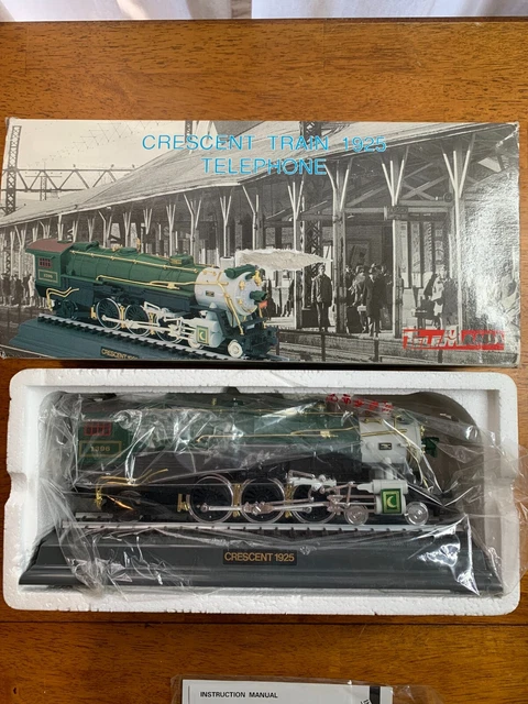 VINTAGE TELEMANIA CRESCENT Train 1925 Locomotive Phone W/Steam Train ...