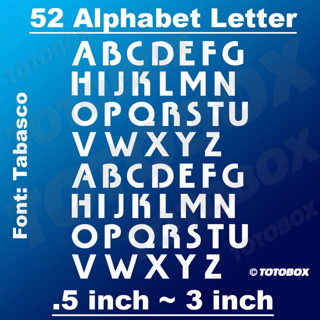 2 SetsAlphabet Letter Decals Sticker Window Door Wall Car Decal