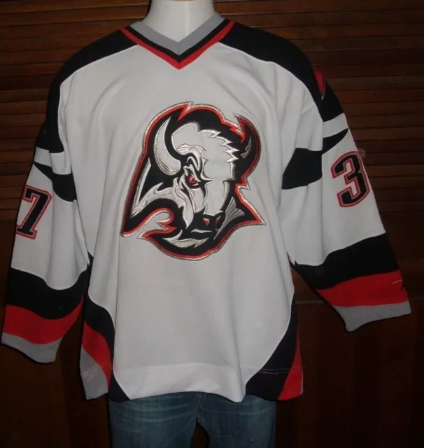 Vtg Michal Grosek Buffalo Sabres Goat Head Hockey Jersey XL NO SLEEVE #'S