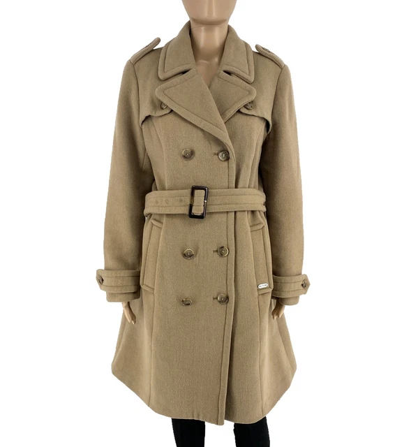 Veste Manteau DECA Noir à Fines Rayures Blanches - Taille 3, Occasion Très Bon état, Coton/polyamide