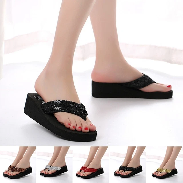 Pantofole Estate Donna 1 Paia 1 Paia Spiaggia Casual Ragazze Donna Zeppe Tacco