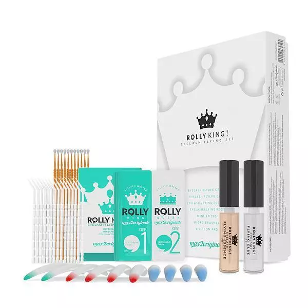 MAX2 Wimpernfliegendes Kit - Rolly King! - Wimpern Perming Kit Lashperm Set Lifting