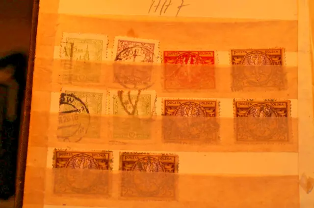 AA7) 10 sehr alte polnische Briefmarken gestempelt, ohne Prüfung!