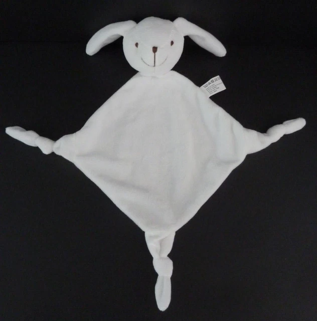 EB. DOUDOU PLAT Laboratoire GIPHAR LAPIN blanc nez marron - EXCELLENT ETAT