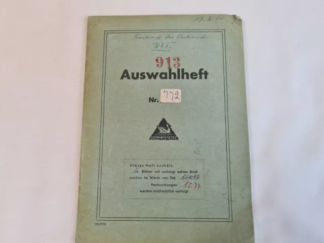 Alte Briefmarken Auswahlheft Sammlung Frankreich, Österreich #772