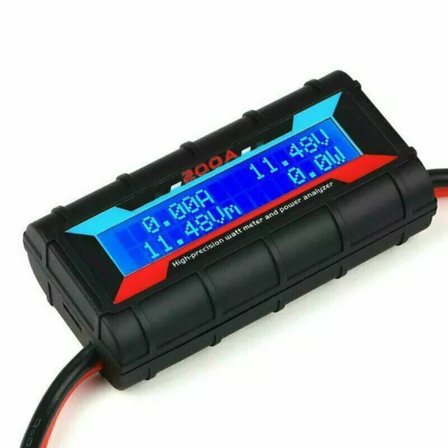 Digital Monitor 200A DC LCD Ampere Wattmeter RC Batterie Leistungsanalysator DE