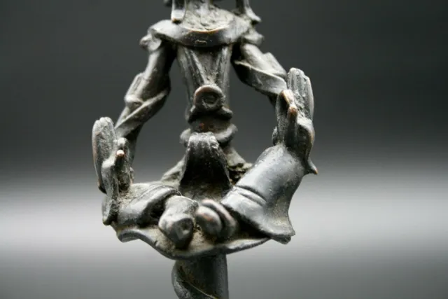 Antique Burmese Bronze Buddhist Nat Guardian Spirit 5