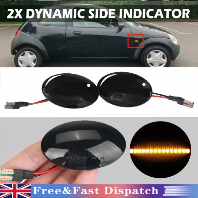 2x Dynamic Side Indicator LED Repeater Light For Ford Transit Tourneo MK6 MK7 UK