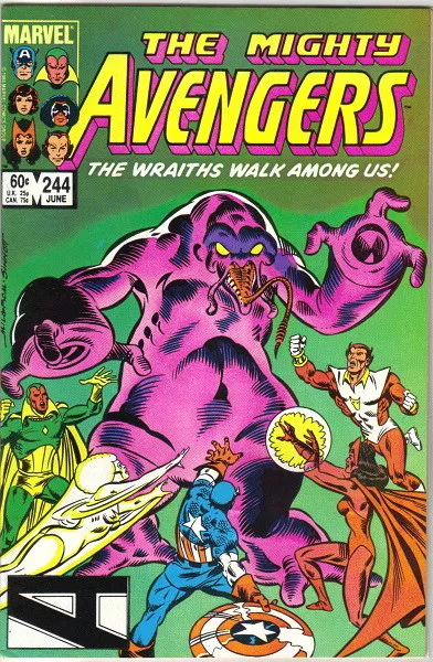 The Avengers Comic Book #244, Marvel Comics 1984 VERY HIGH GRADE UNREAD NEW