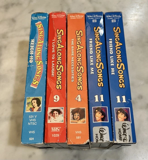 LOT OF 4 Vintage Disney s Sing Along Songs VHS C 1990s 38 40