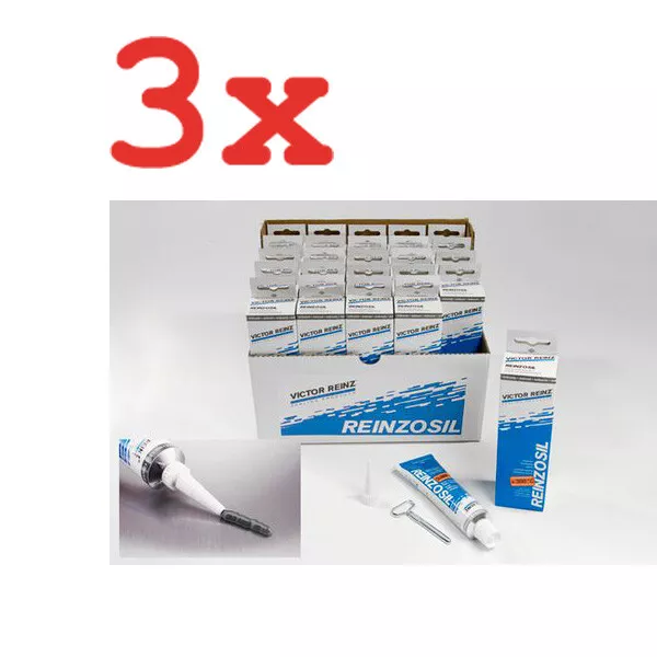 3x VICTOR REINZ DICHTUNG, ÖLWANNE / ANSAUGKRÜMMER SILIKON AUSHÄRTEND 70 ml