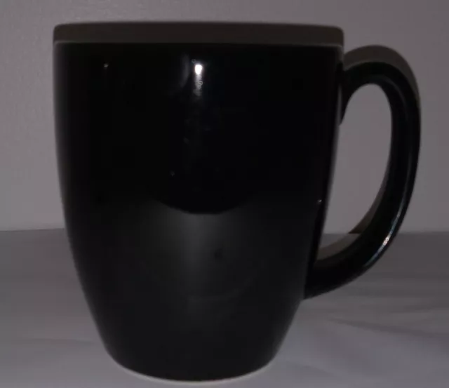 Corelle Cup Coffee Mug Black Stoneware Coordinates Thailand Vintage