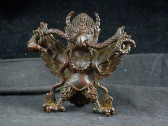 Wonderful Tibetan Bronze Hand Made *Mythical Hawk God* Statue ZZ133